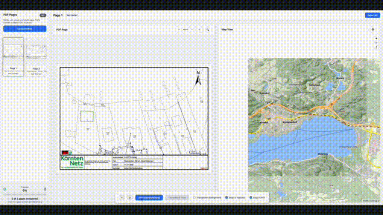Snapping reference points for alignment